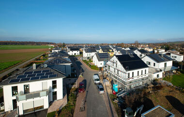 Fertig bebaute Solarsiedlung Am Umstädter Bruch in Groß-Umstadt, Stadtteil Richen