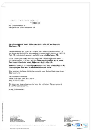 Seite 7 einer Beispielabrechnung einer PV-Anlage über 10 kW