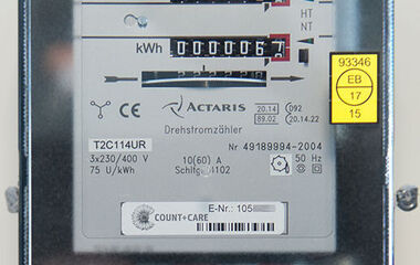 Mechanischer Haushaltszähler - Doppeltarif (3-Punkt/Ferraris)