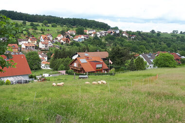 Blick auf das geplante Neubaugebiet Maintalblick in Lützelbach-Seckmauern